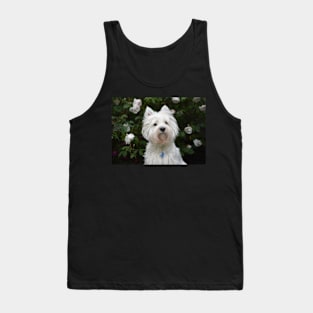 Westie in the floral garden Tank Top